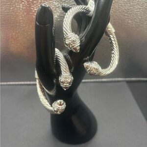 Silver Twisted Cable Bracelets 89 Each Amethyst Sold